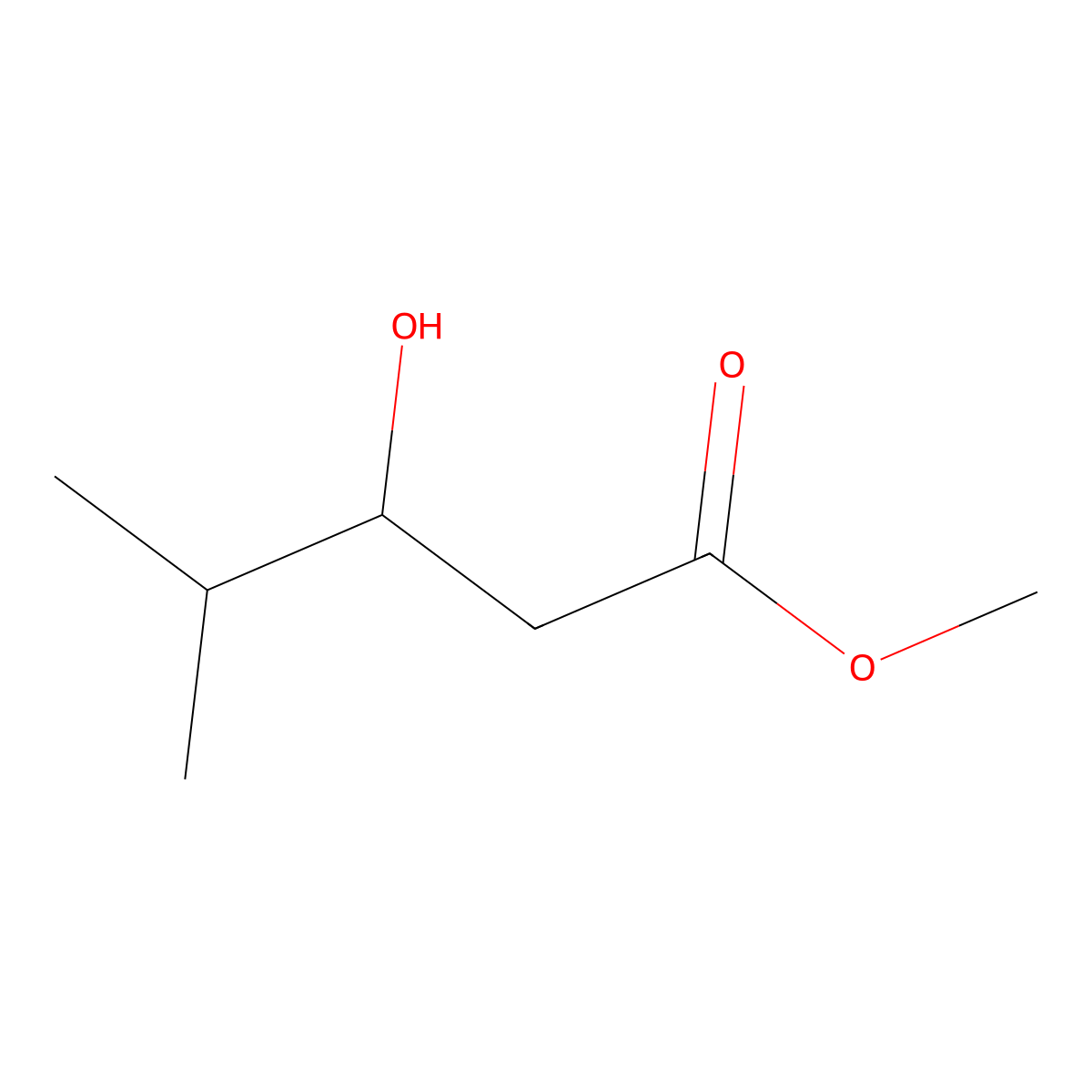 methyl (3S)-3-hydroxy-4-methylpentanoate molecular structure, CAS 110097-32-0