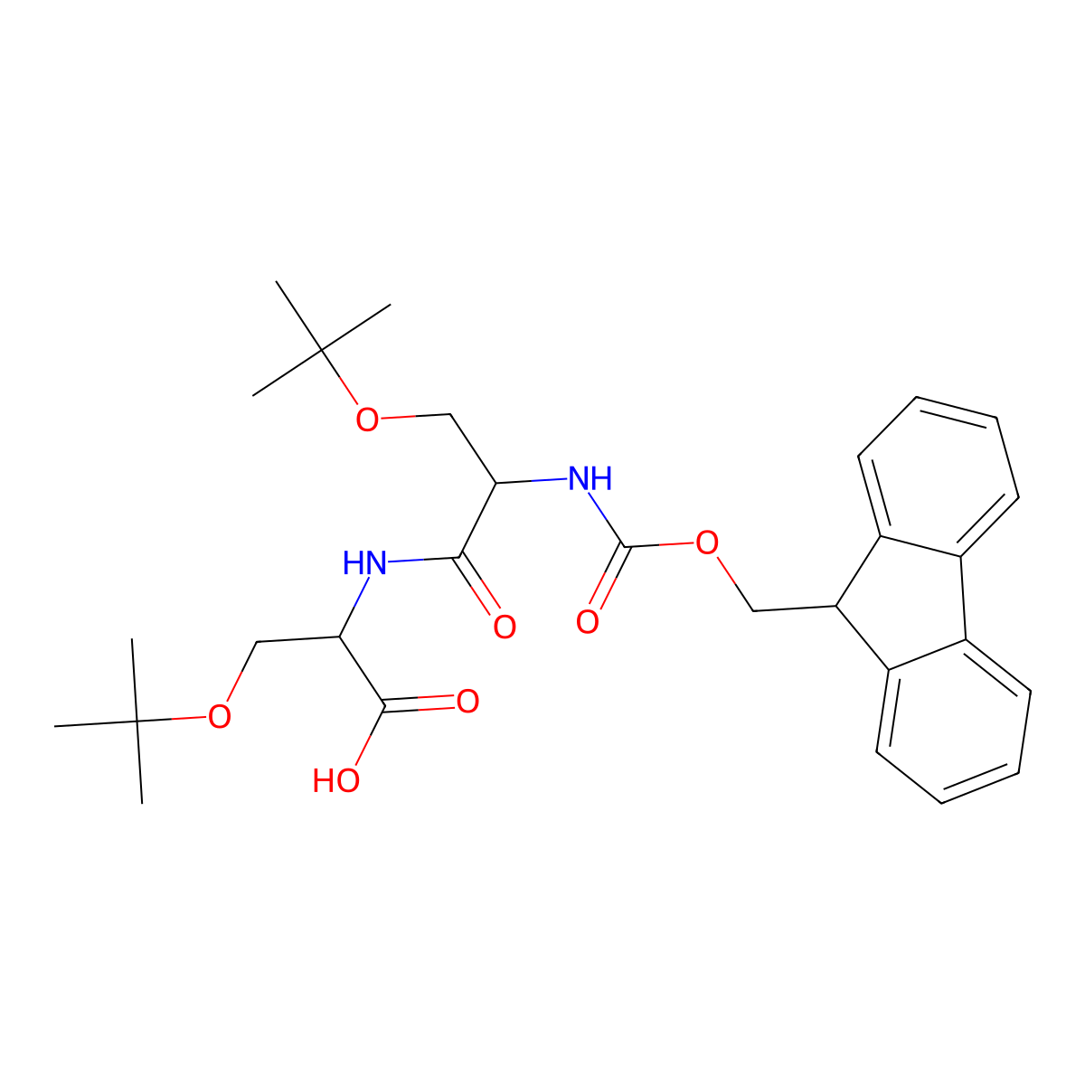 Fmoc-Ser(tBu)-Ser(tBu)-OH molecular structure, CAS 110098-50-5