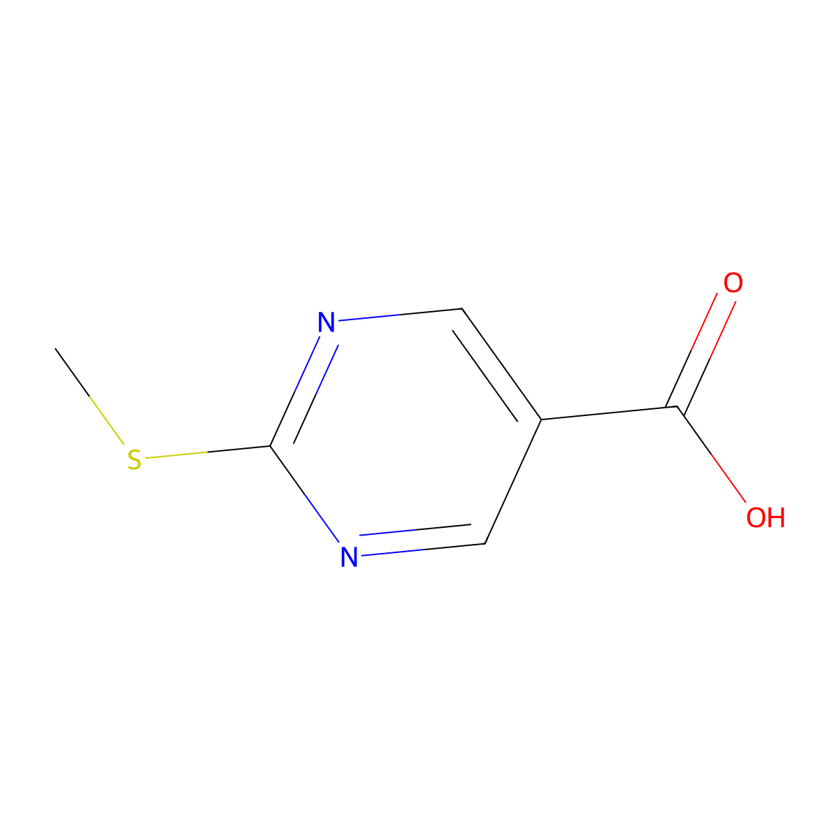 2-(Methylthio)pyrimidine-5-carboxylic acid molecular structure, CAS 110099-94-0