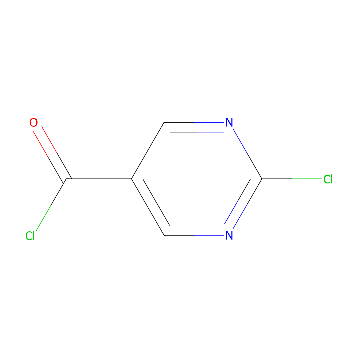 2-Chloro-5-pyrimidinecarbonyl chloride molecular structure, CAS 110099-99-5