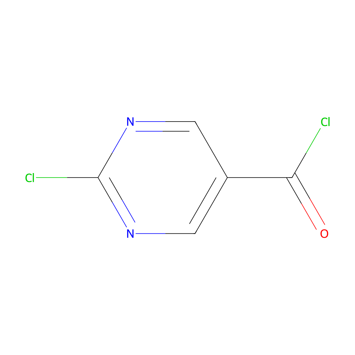 2-Chloro-5-pyrimidinecarbonyl chloride molecular structure, CAS 110099-99-5