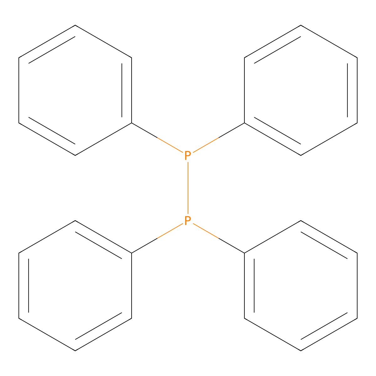Tetraphenyldiphosphine molecular structure, CAS 1101-41-3