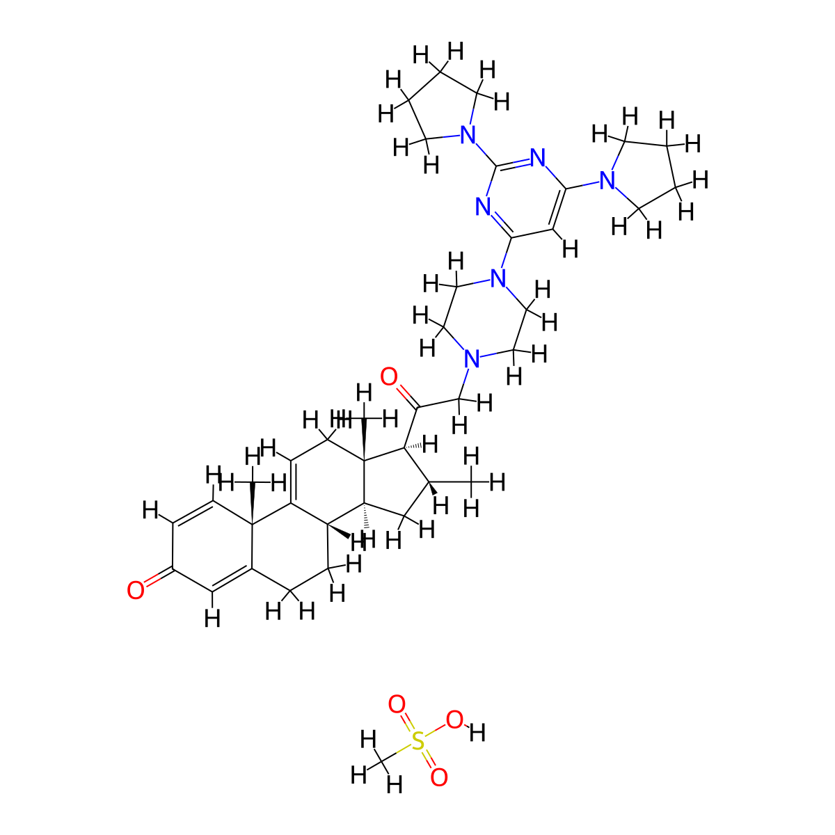 Tirilazad Mesylate molecular structure, CAS 110101-67-2