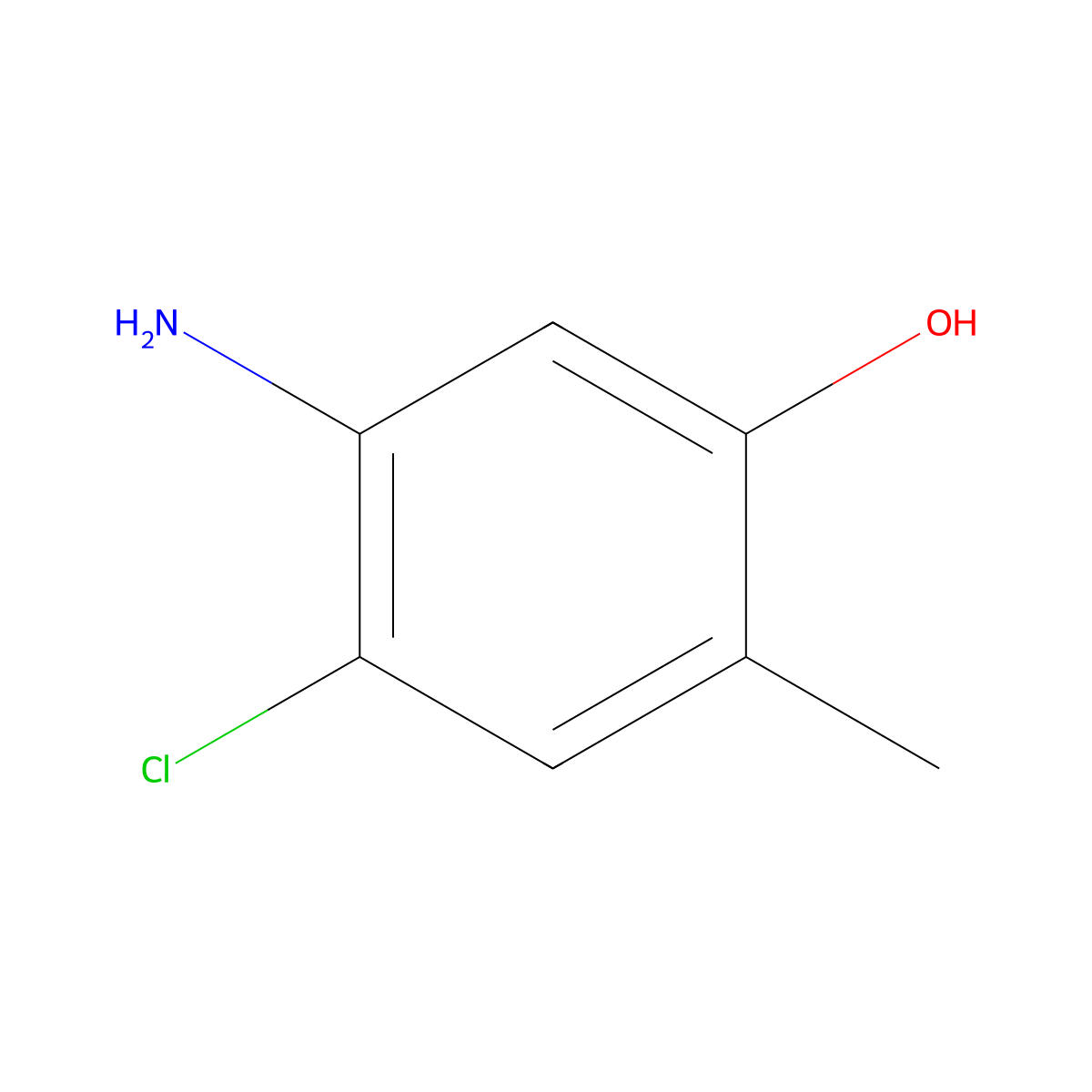 5-Amino-4-chloro-o-cresol molecular structure, CAS 110102-86-8