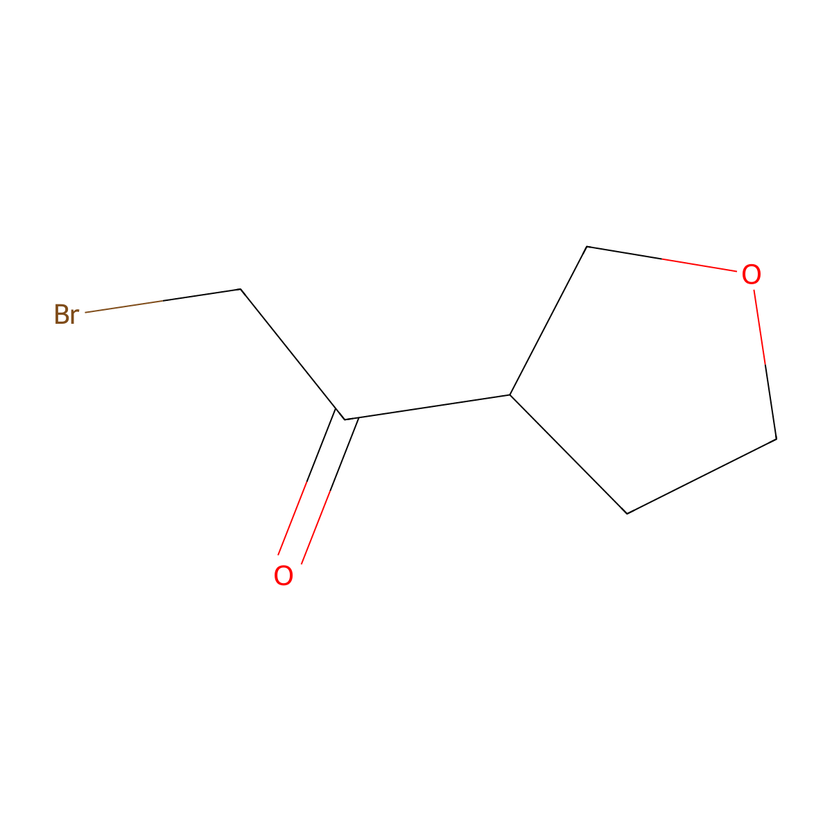 2-Bromo-1-(oxolan-3-yl)ethan-1-one molecular structure, CAS 1101023-98-6