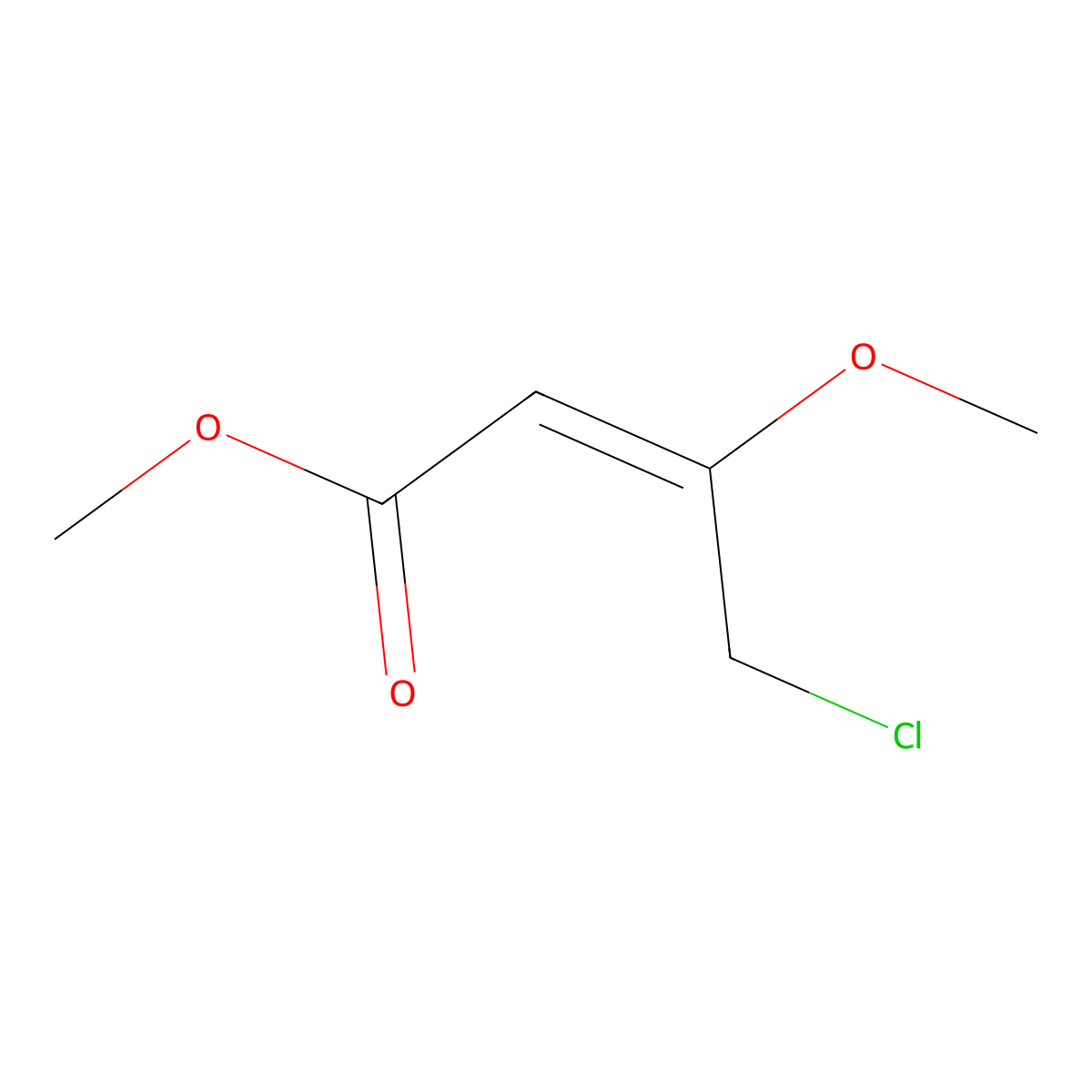 Methyl (E)-4-Chloro-3-methoxy-2-butenoate molecular structure, CAS 110104-60-4