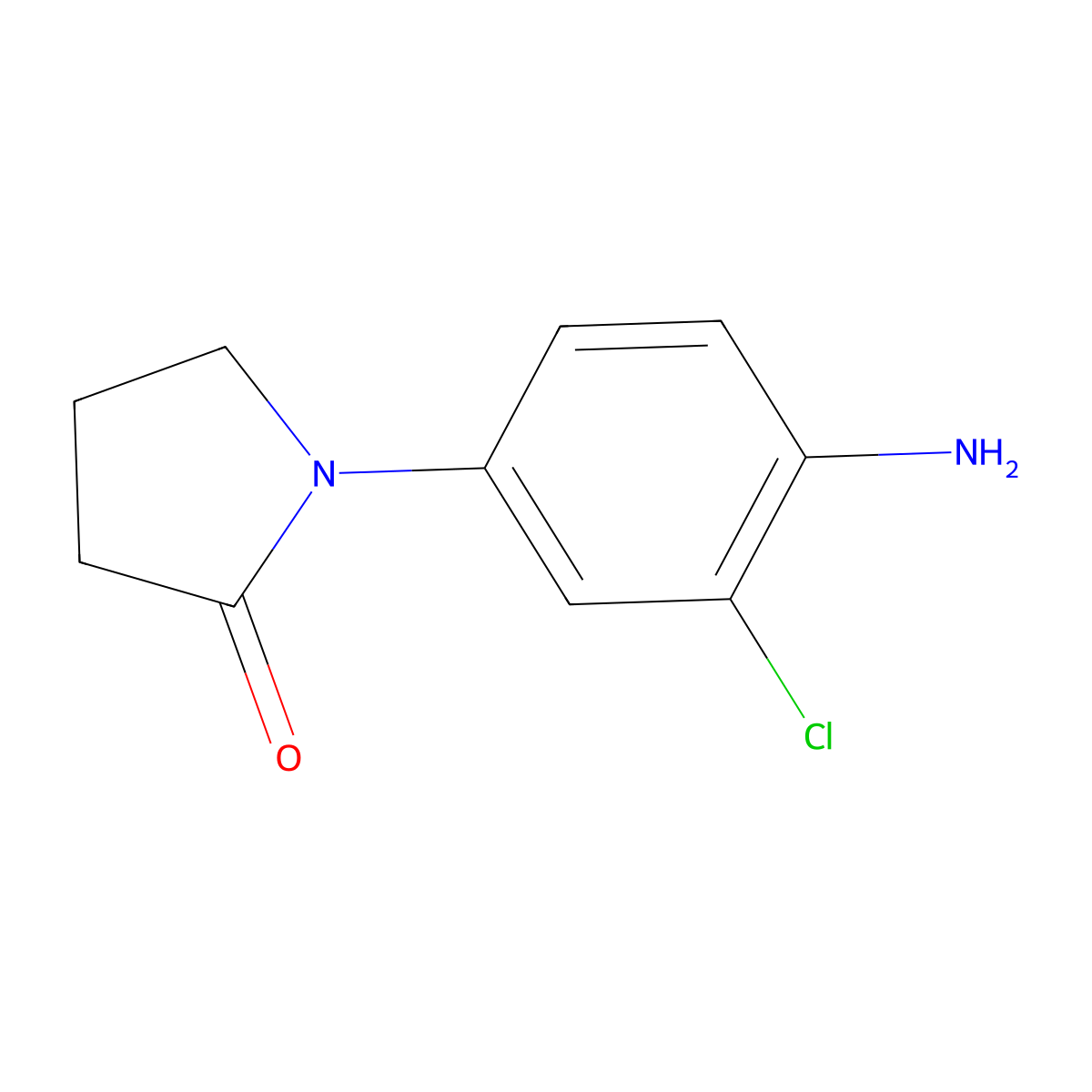 1-(4-Amino-3-chlorophenyl)pyrrolidin-2-one molecular structure, CAS 1101046-66-5