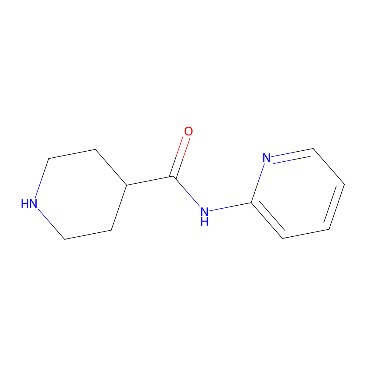 N-(pyridin-2-yl)piperidine-4-carboxamide molecular structure, CAS 110105-31-2