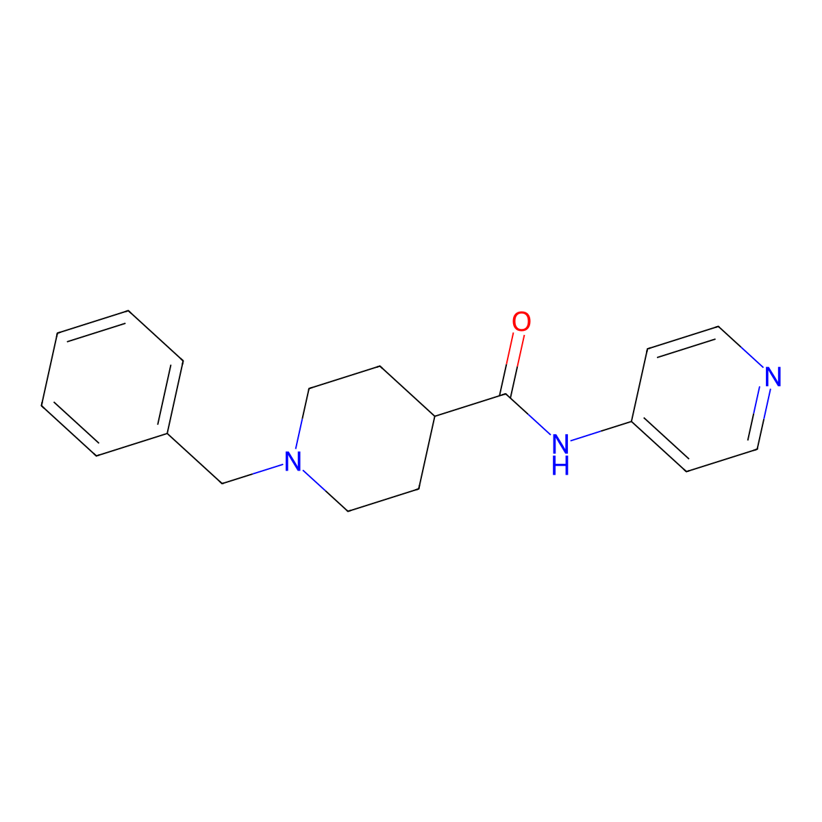 1-(Phenylmethyl)-N-4-pyridinyl-4-piperidinecarboxamide molecular structure, CAS 110105-43-6