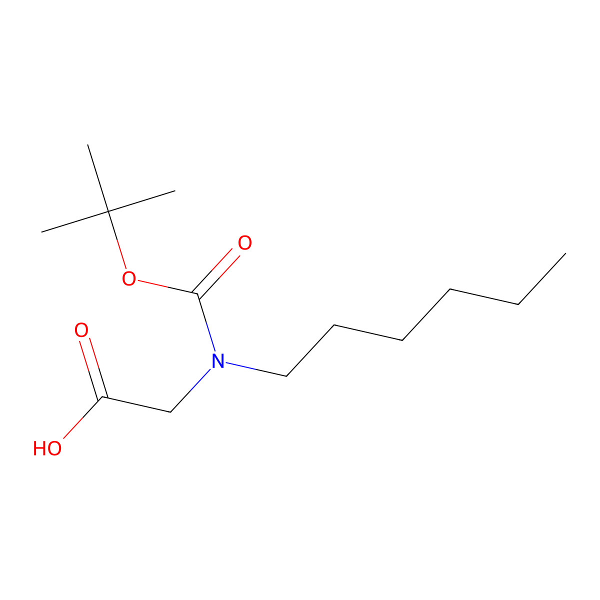 N-Boc-N-hexyl-glycine molecular structure, CAS 110106-56-4
