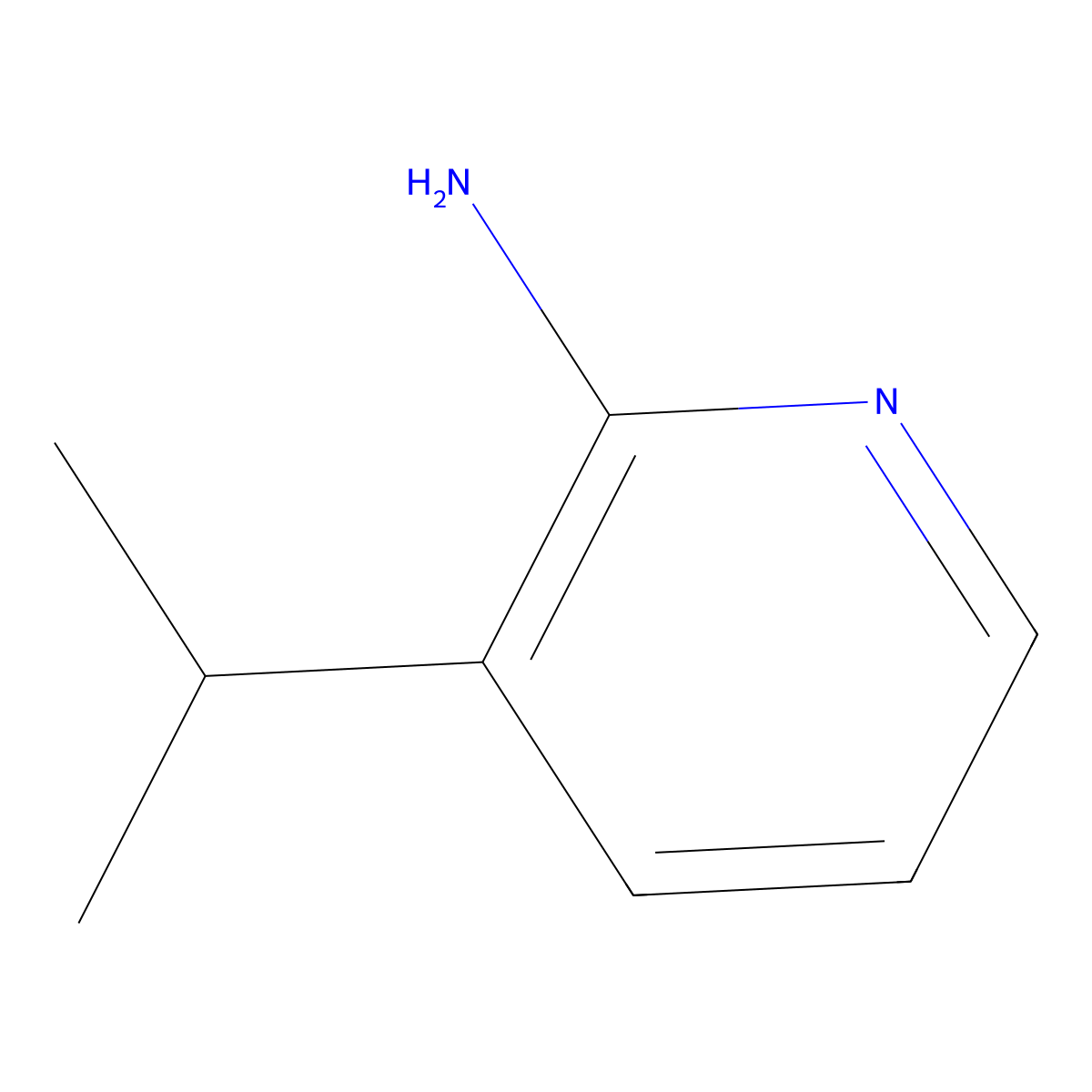 3-(Propan-2-yl)pyridin-2-amine molecular structure, CAS 1101060-79-0