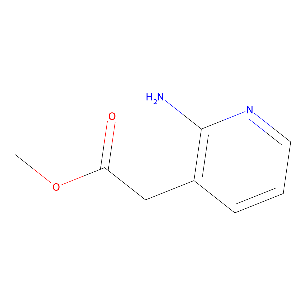 Methyl 2-(2-aminopyridin-3-YL)acetate molecular structure, CAS 1101060-81-4