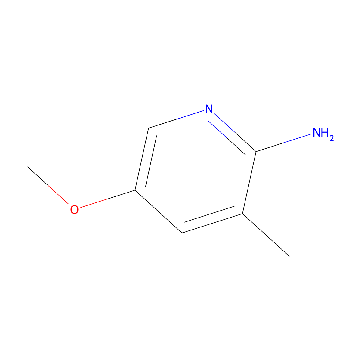 5-Methoxy-3-methylpyridin-2-amine molecular structure, CAS 1101060-84-7