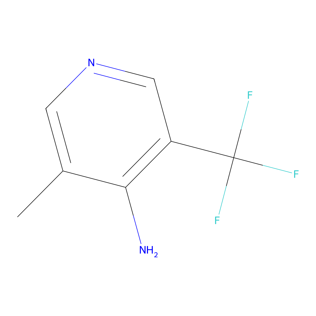 3-Methyl-5-(trifluoromethyl)pyridin-4-amine molecular structure, CAS 1101061-18-0