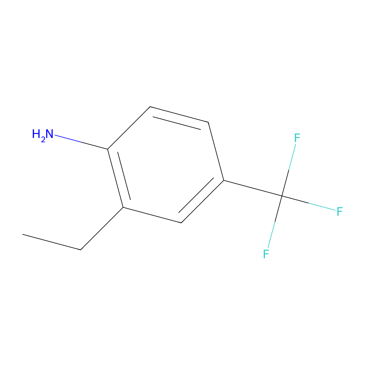 2-Ethyl-4-(trifluoromethyl)aniline molecular structure, CAS 1101062-03-6