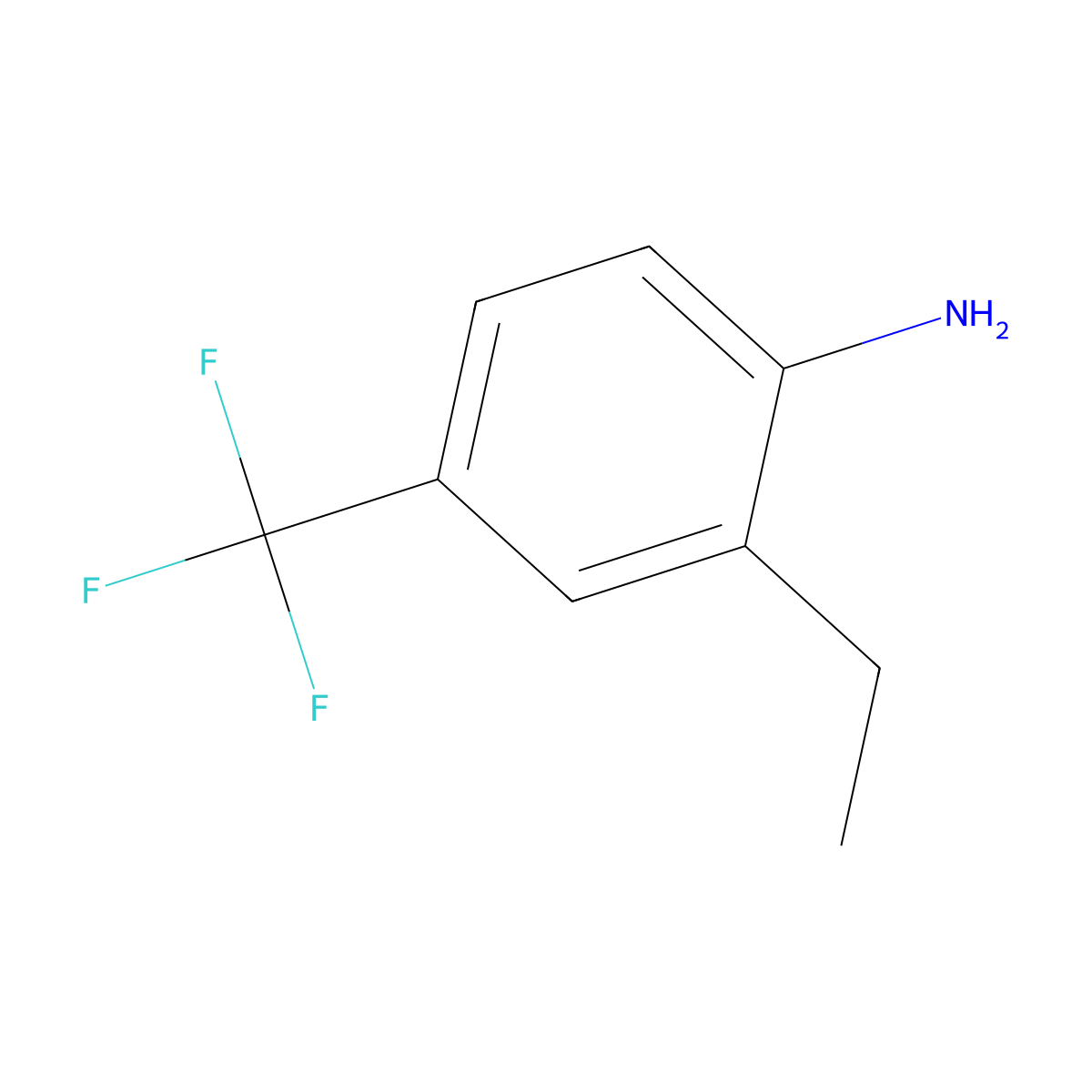 2-Ethyl-4-(trifluoromethyl)aniline molecular structure, CAS 1101062-03-6