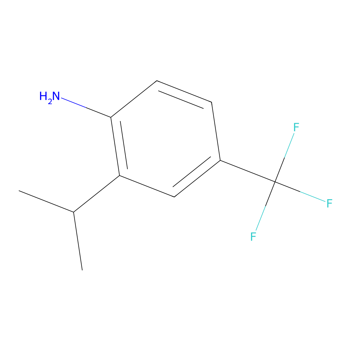 2-Isopropyl-4-(trifluoromethyl)aniline molecular structure, CAS 1101062-04-7