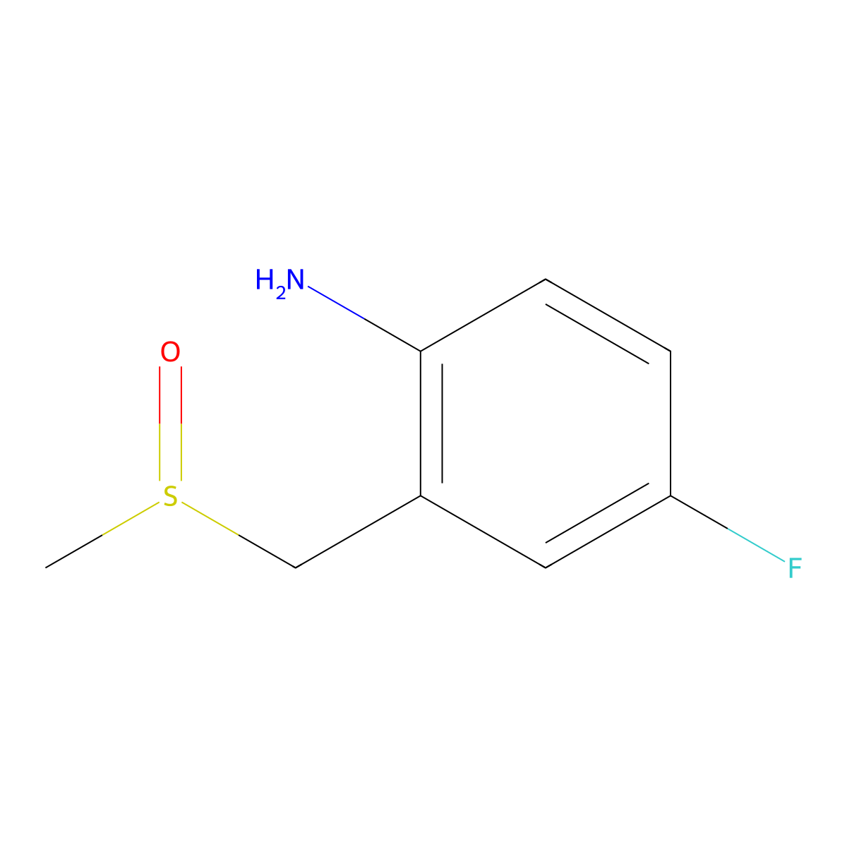 4-Fluoro-2-(methanesulfinylmethyl)aniline molecular structure, CAS 1101063-45-9
