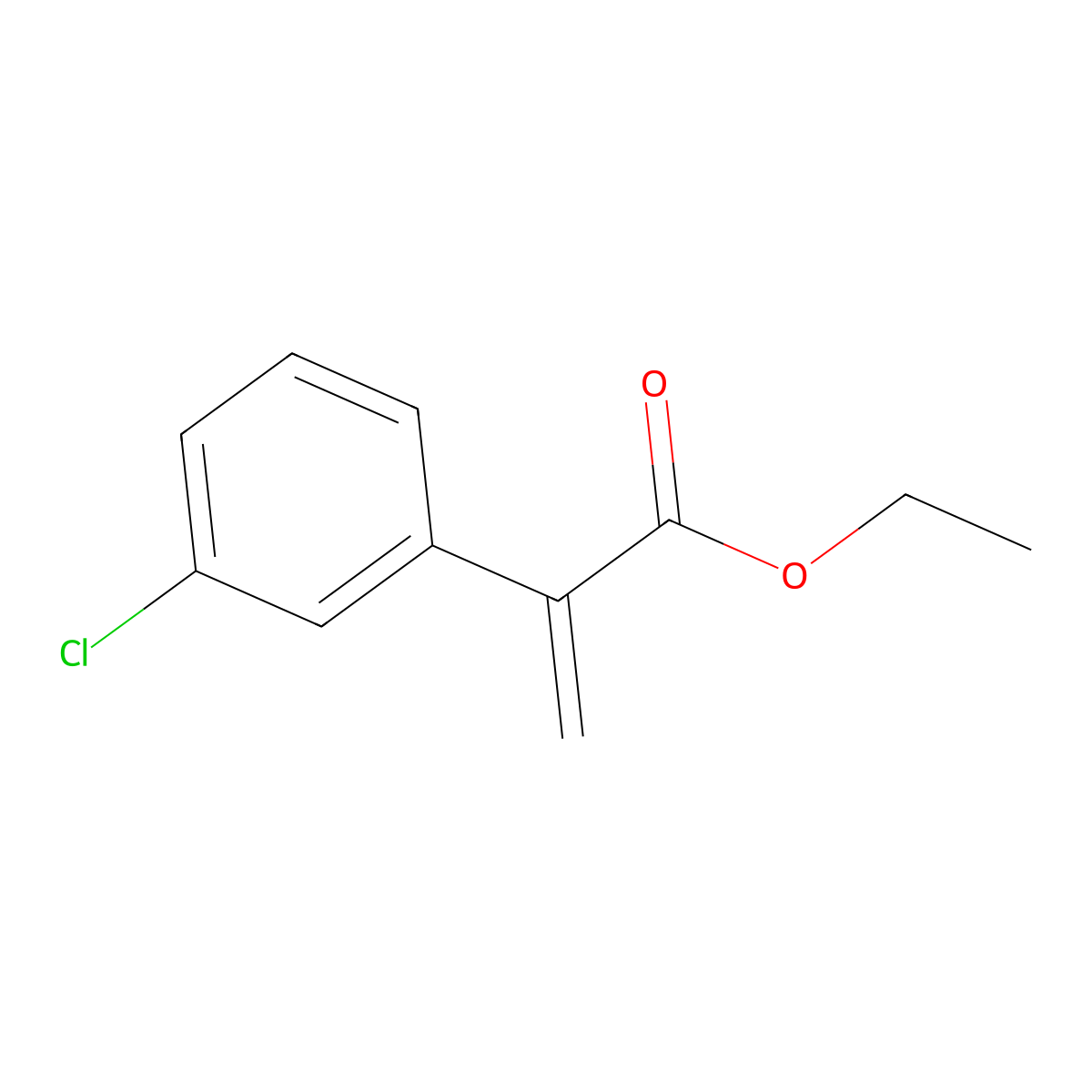 Ethyl 2-(3-chlorophenyl)acrylate molecular structure, CAS 1101067-22-4