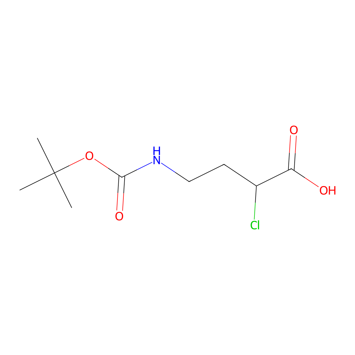 4-{[(Tert-butoxy)carbonyl]amino}-2-chlorobutanoicacid molecular structure, CAS 110110-58-2