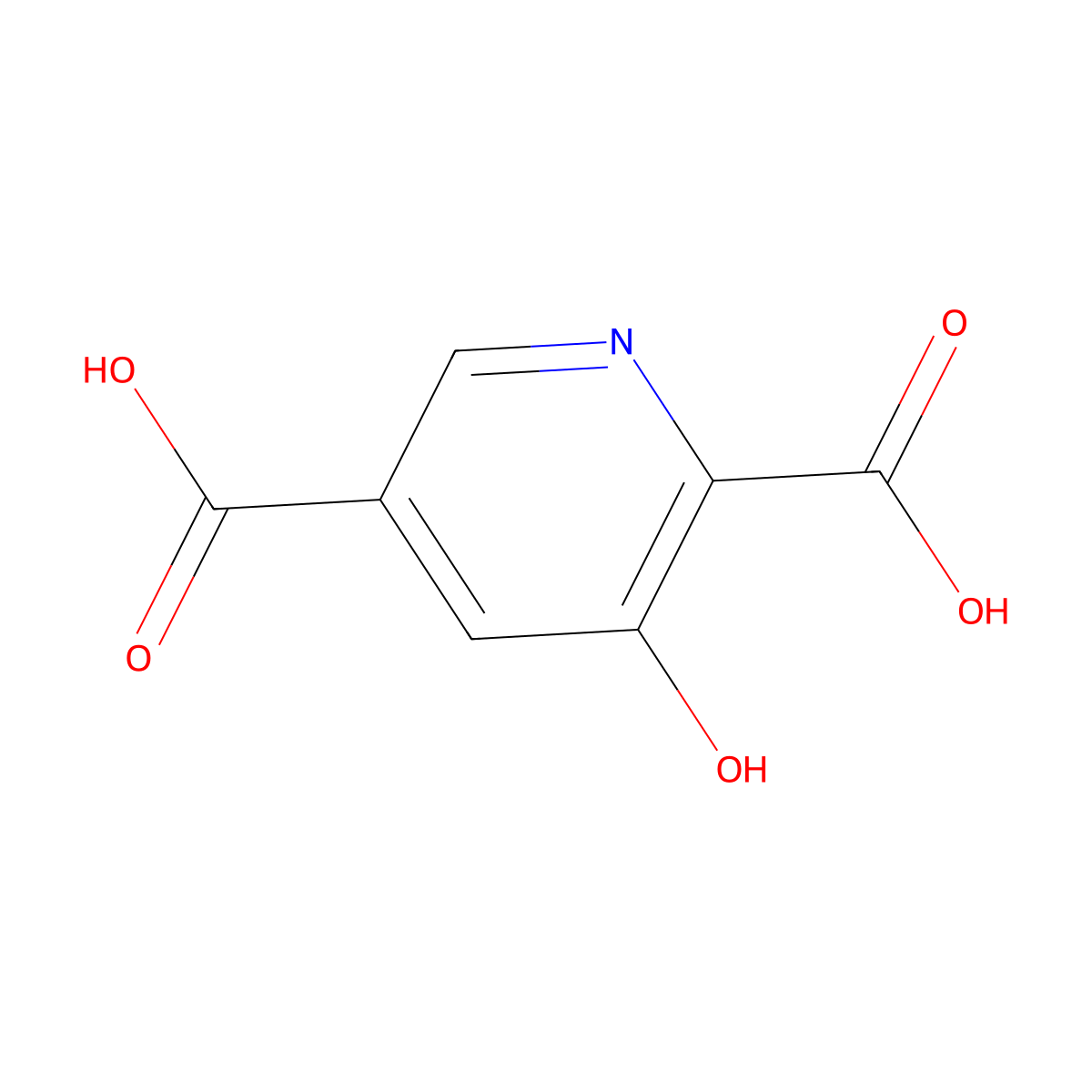 2,5-Pyridinedicarboxylic acid, 3-hydroxy- molecular structure, CAS 110110-76-4