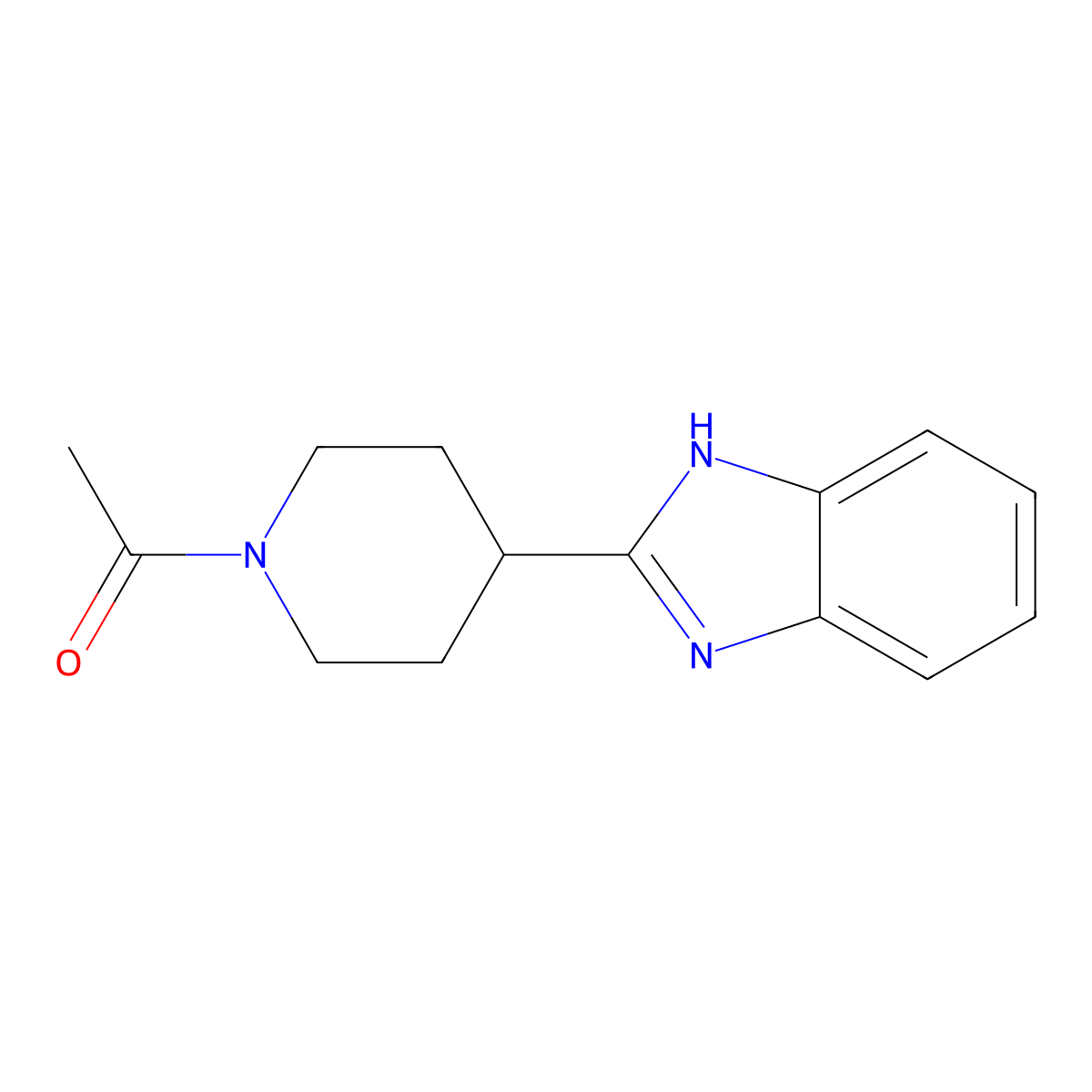 1-[4-(1H-benzimidazol-2-yl)piperidin-1-yl]ethanone molecular structure, CAS 1101105-37-6