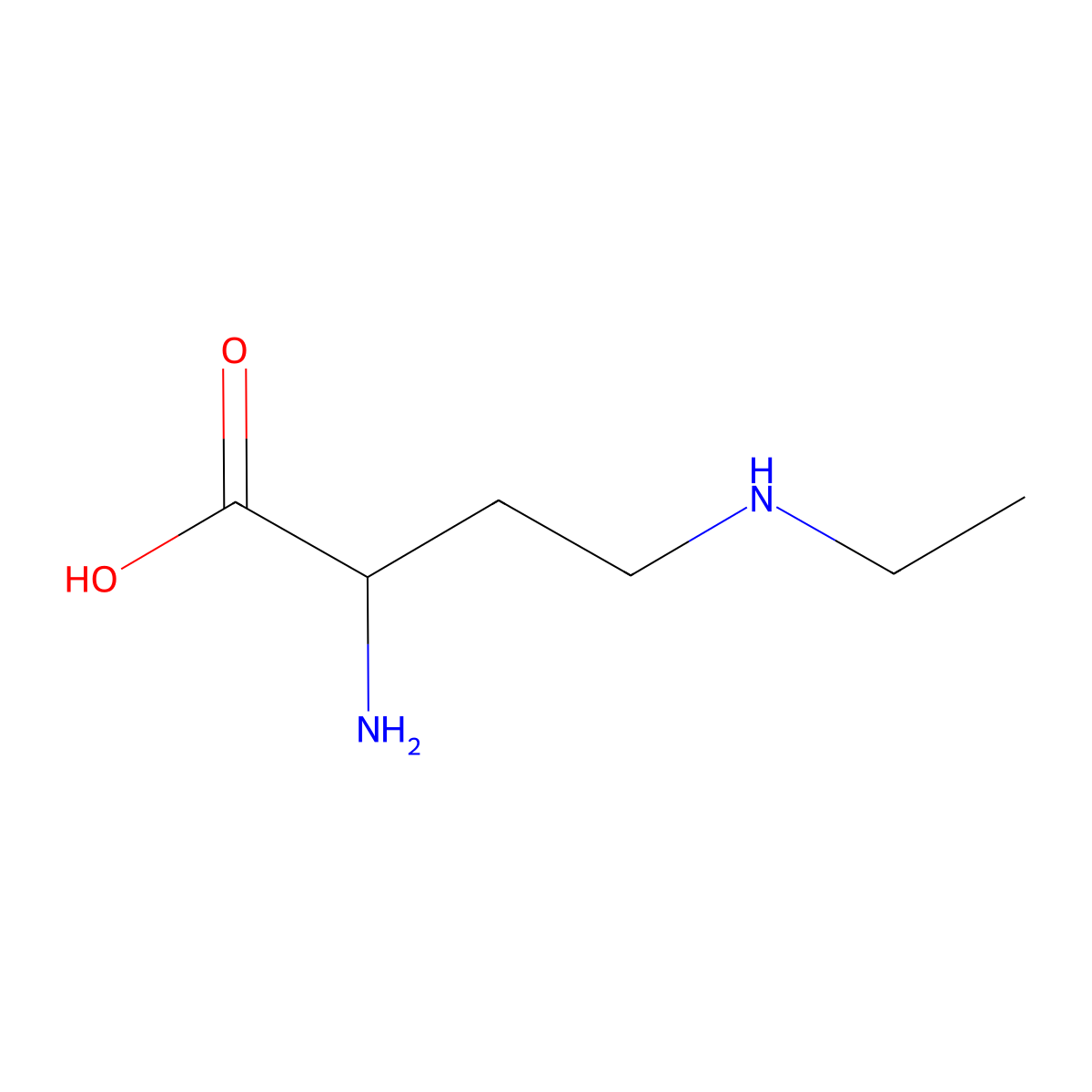 2-Amino-4-(ethylamino)butanoic acid molecular structure, CAS 1101109-43-6