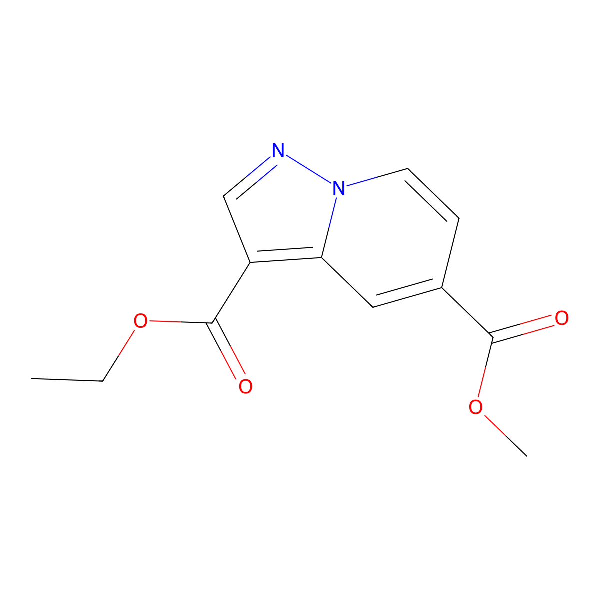 3-Ethyl 5-methyl pyrazolo[1,5-a]pyridine-3,5-dicarboxylate molecular structure, CAS 1101120-00-6