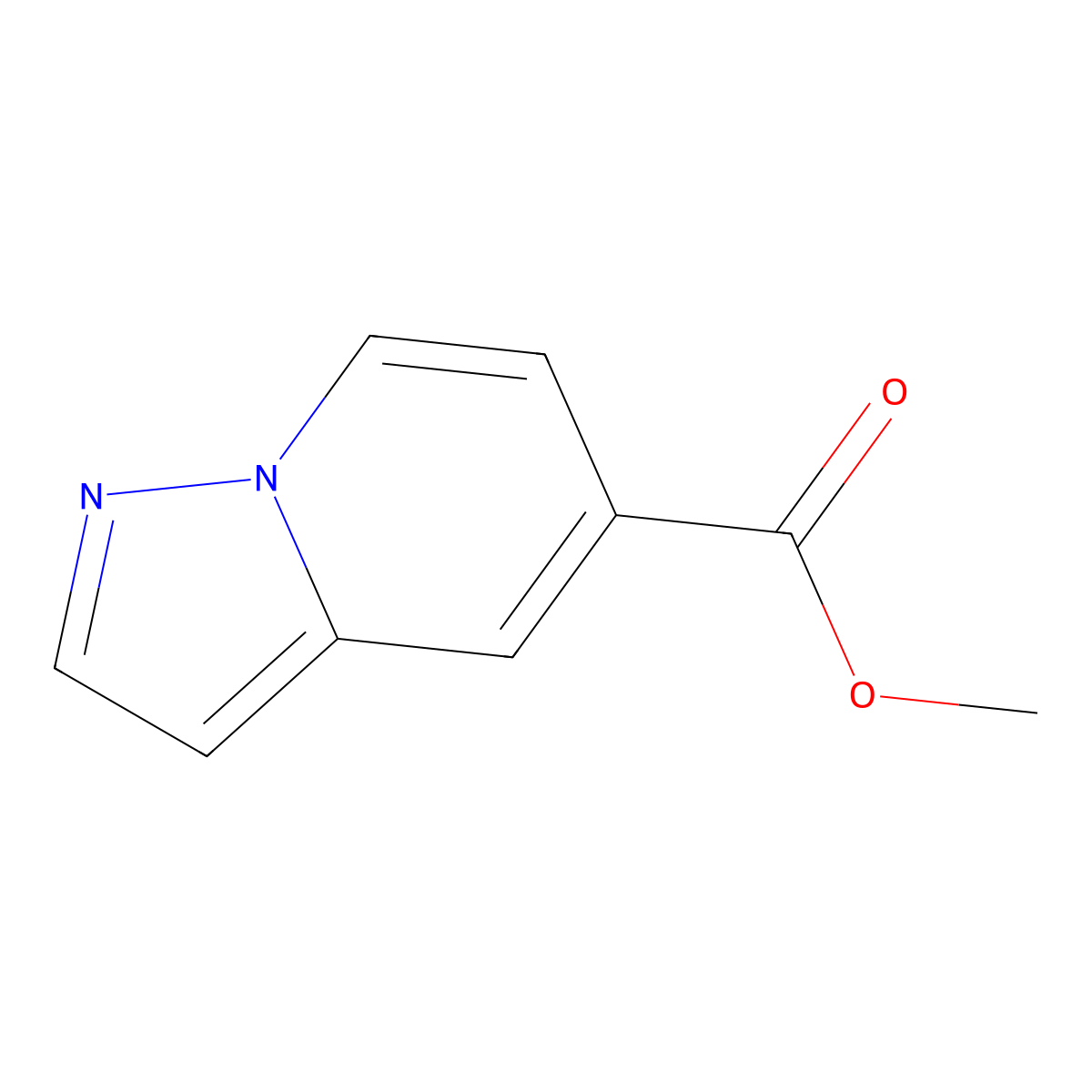 Methyl pyrazolo[1,5-a]pyridine-5-carboxylate molecular structure, CAS 1101120-07-3