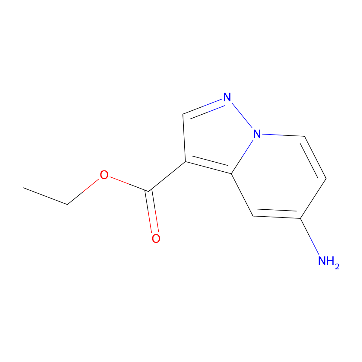 Ethyl 5-aminopyrazolo[1,5-a]pyridine-3-carboxylate molecular structure, CAS 1101120-35-7