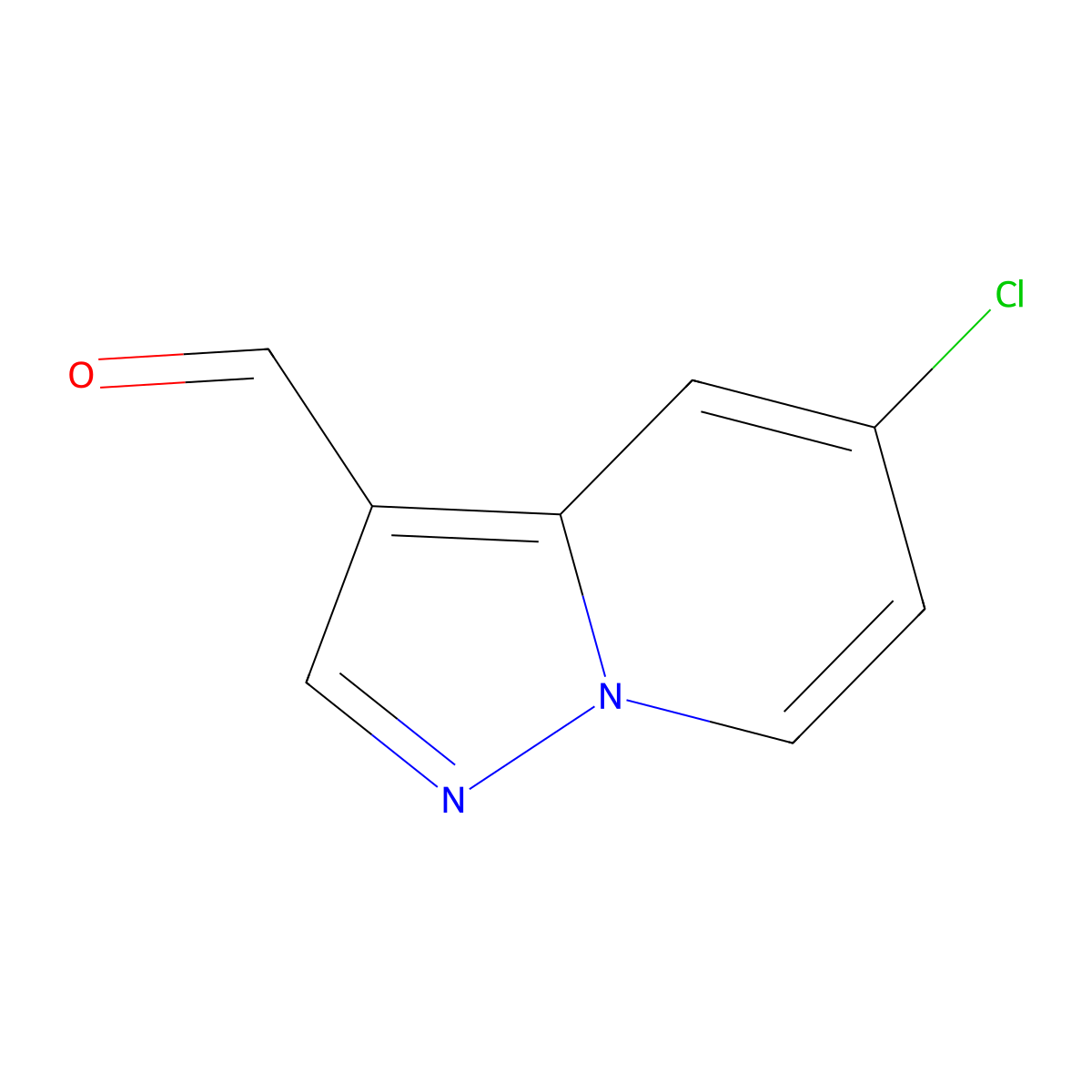 5-Chloropyrazolo[1,5-a]pyridine-3-carbaldehyde molecular structure, CAS 1101120-49-3