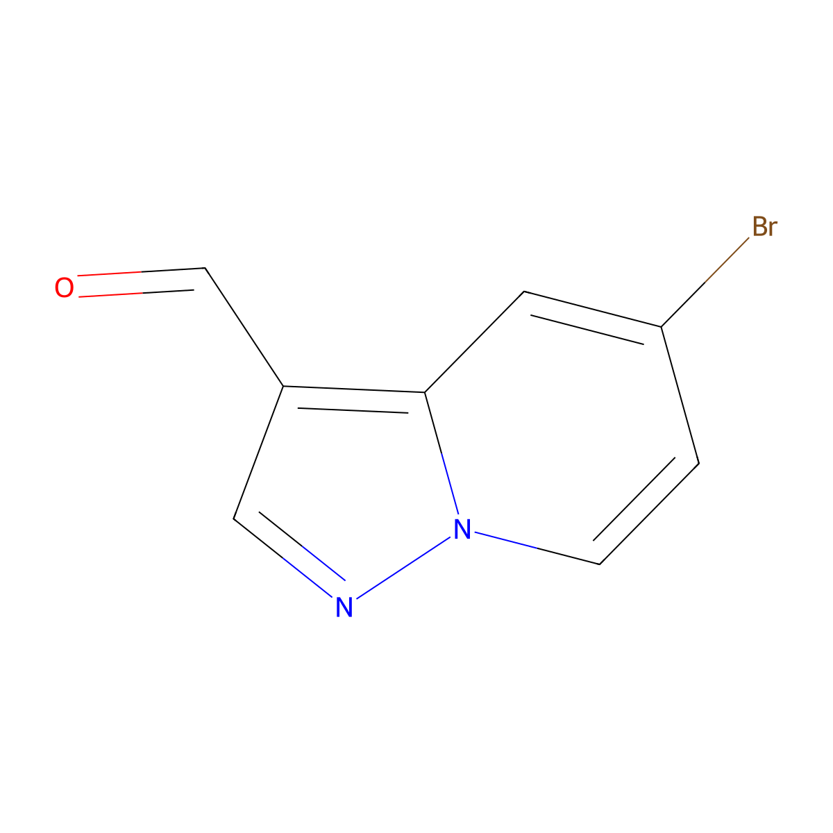 5-Bromopyrazolo[1,5-a]pyridine-3-carbaldehyde molecular structure, CAS 1101120-53-9