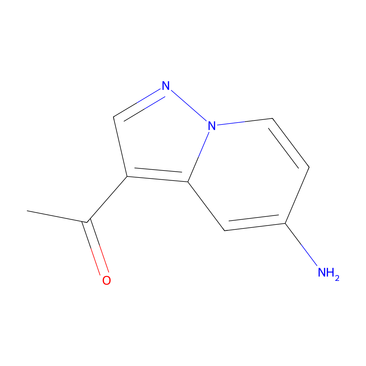 1-(5-Aminopyrazolo[1,5-a]pyridin-3-yl)ethanone molecular structure, CAS 1101120-88-0