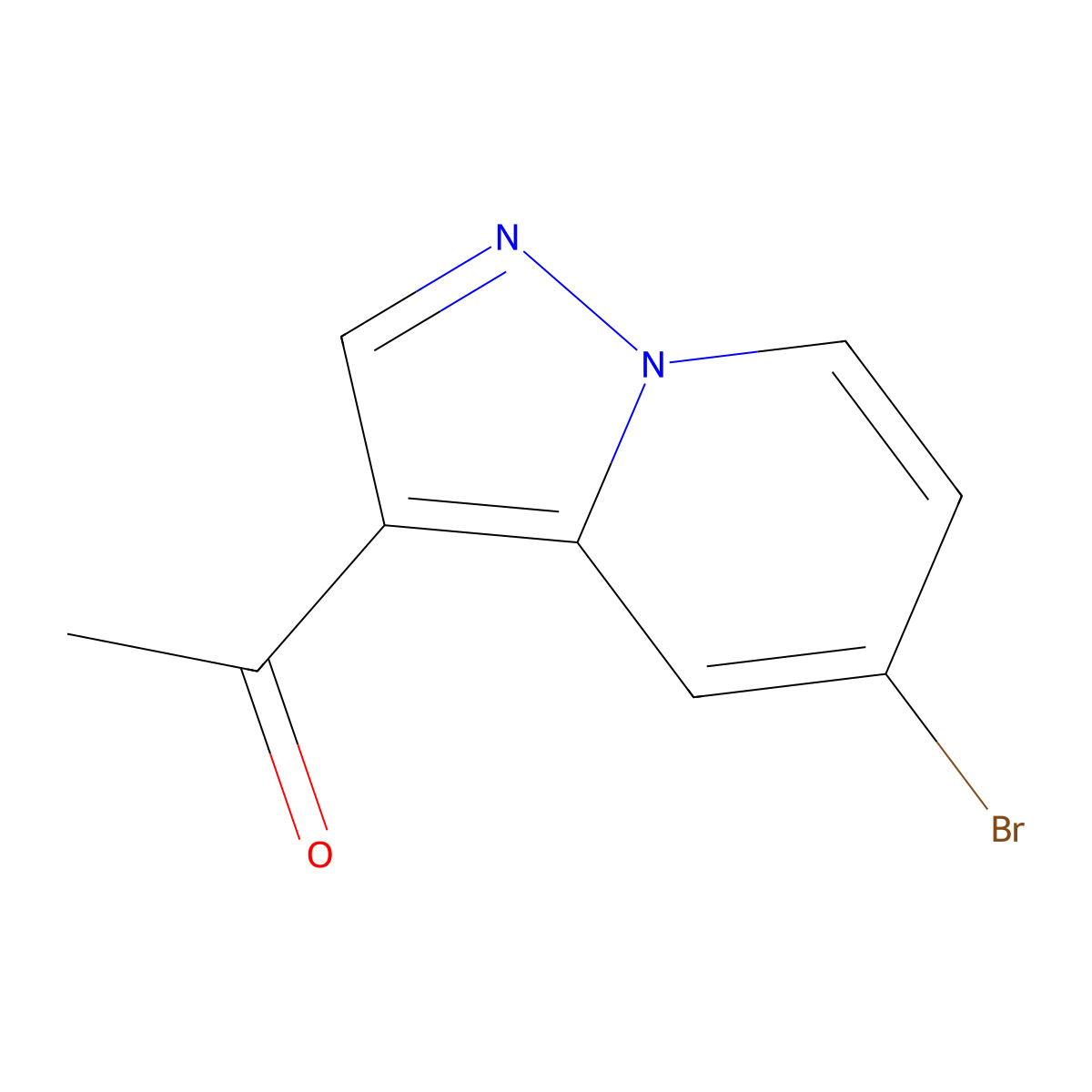 1-(5-Bromopyrazolo[1,5-a]pyridin-3-yl)ethan-1-one molecular structure, CAS 1101120-91-5