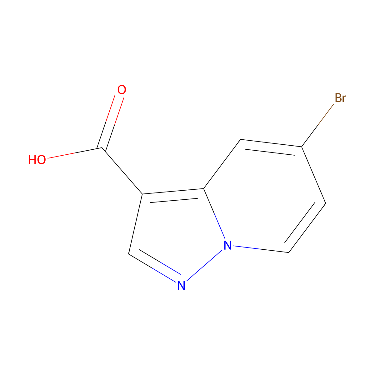 5-Bromopyrazolo[1,5-a]pyridine-3-carboxylic acid molecular structure, CAS 1101121-05-4