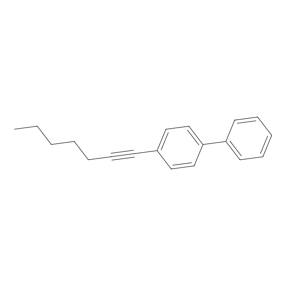 4-(Hept-1-yn-1-yl)-1,1'-biphenyl molecular structure, CAS 1101133-47-4