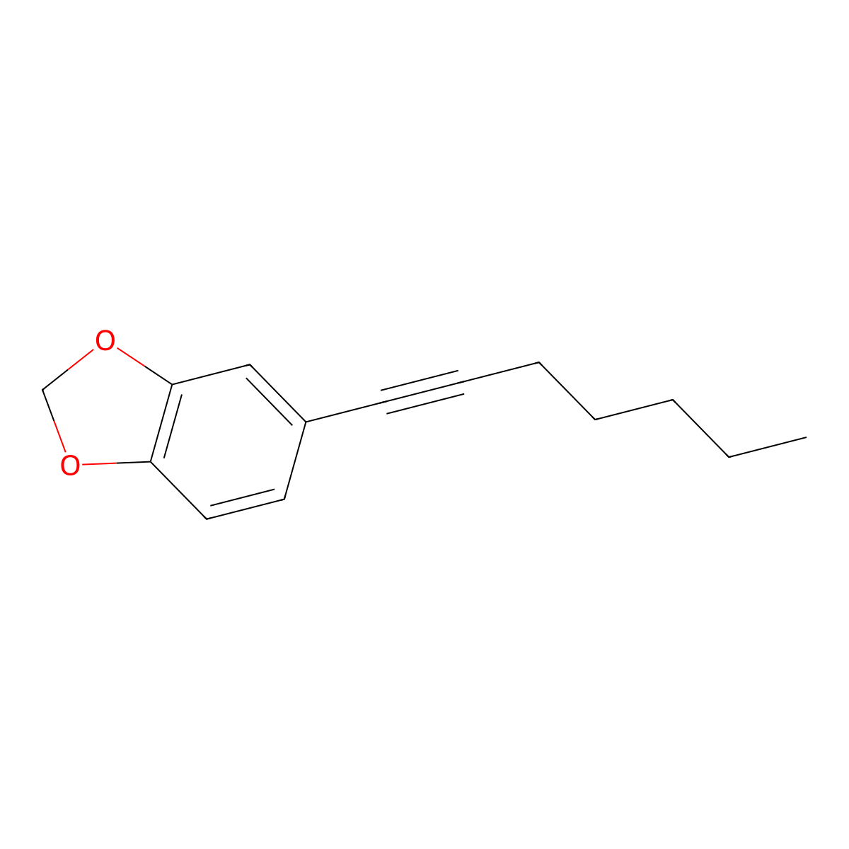 5-(hept-1-yn-1-yl)-2H-1,3-benzodioxole molecular structure, CAS 1101133-49-6