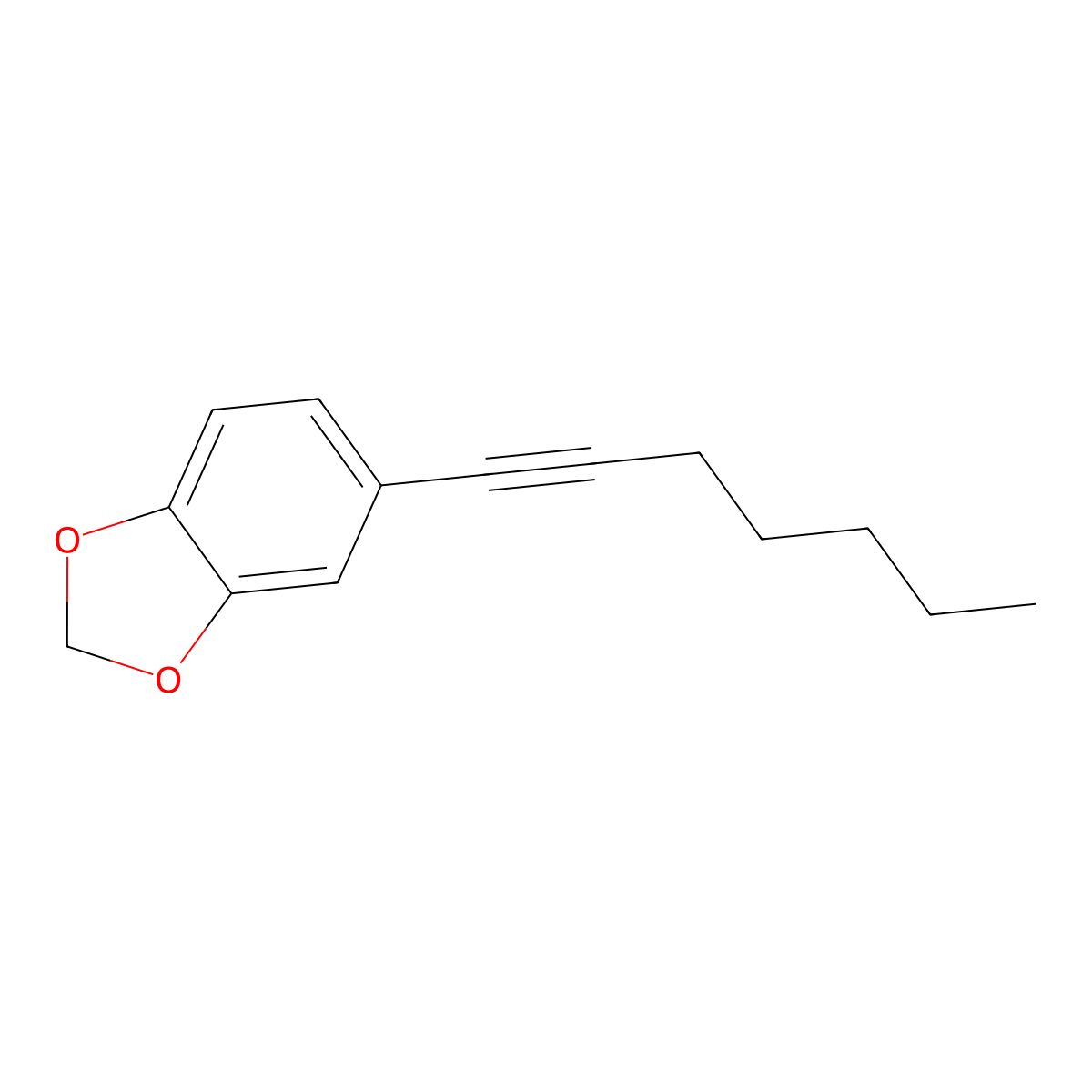 5-(hept-1-yn-1-yl)-2H-1,3-benzodioxole molecular structure, CAS 1101133-49-6
