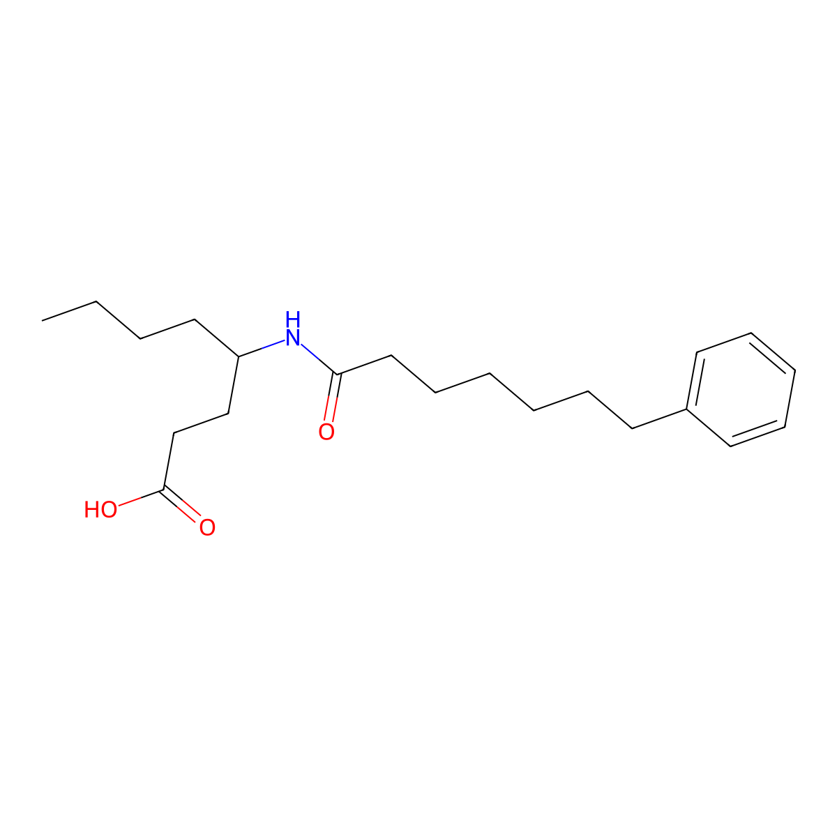 4-[(1-Oxo-7-phenylheptyl)amino]-(4R)-octanoic acid molecular structure, CAS 1101136-50-8