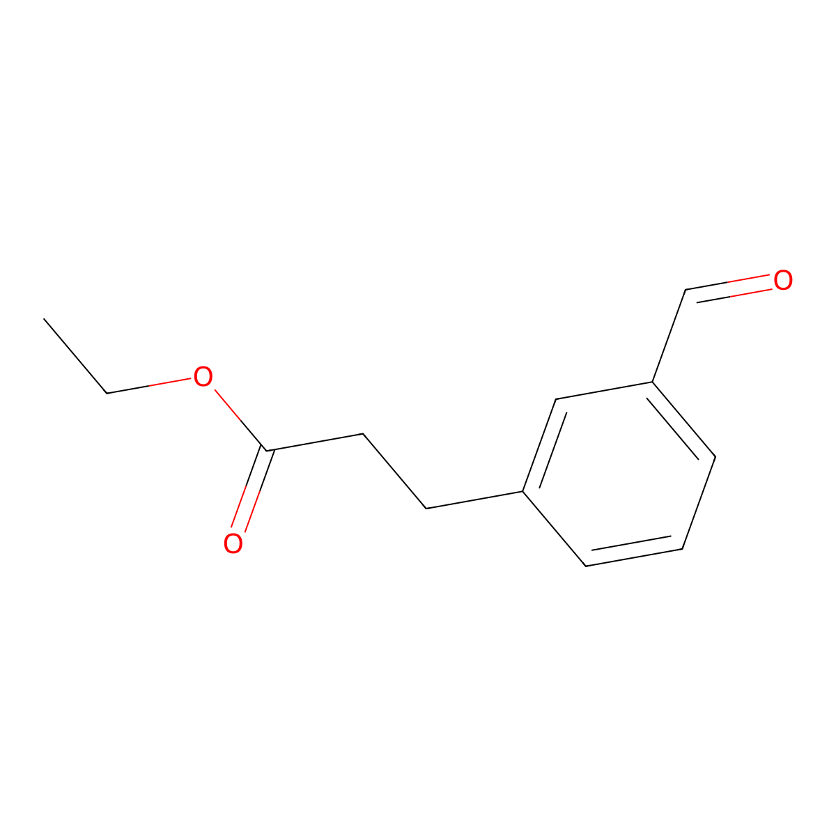 Ethyl 3-(3-formylphenyl)propanoate molecular structure, CAS 110114-05-1