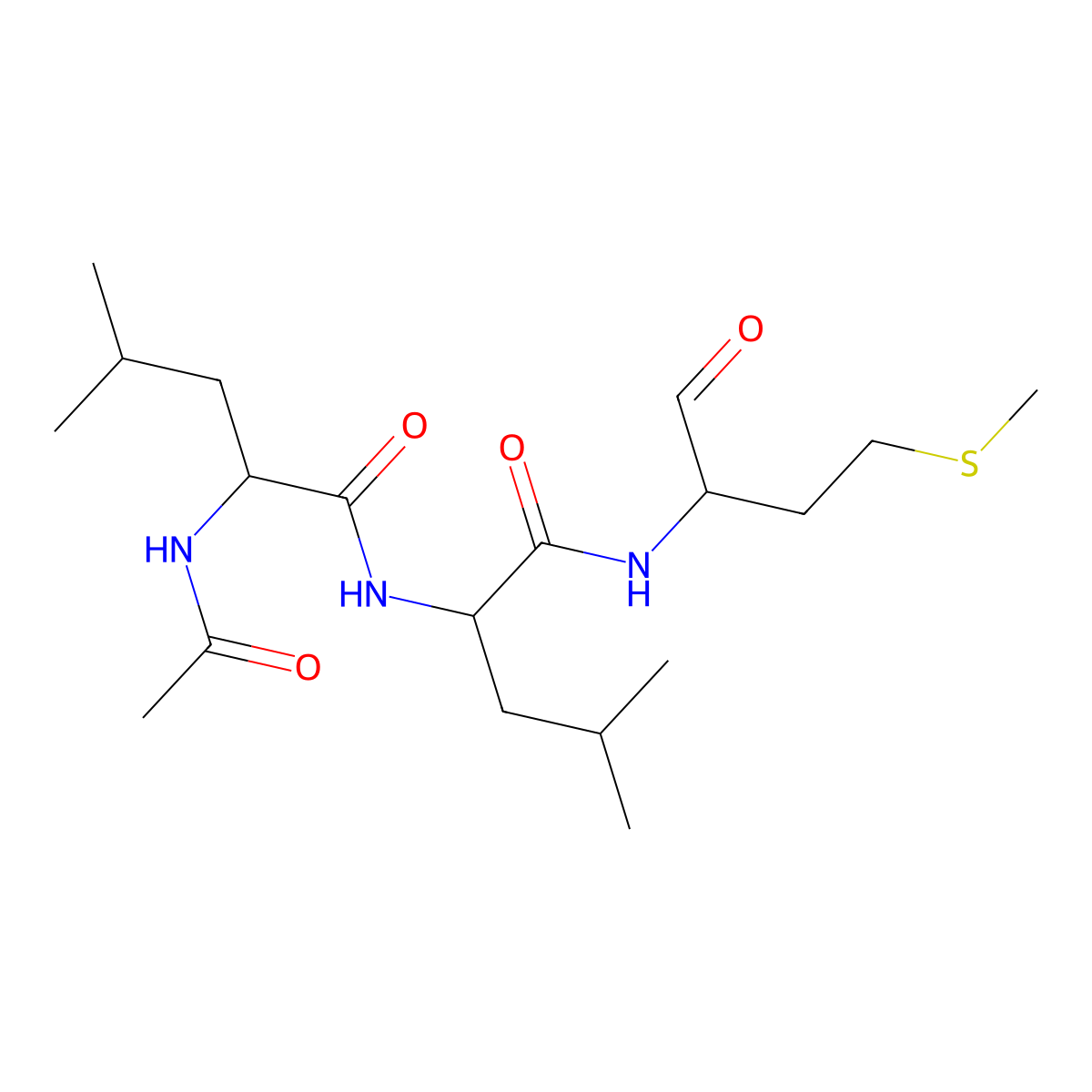 N-acetylleucyl-leucyl-methioninal molecular structure, CAS 110115-07-6