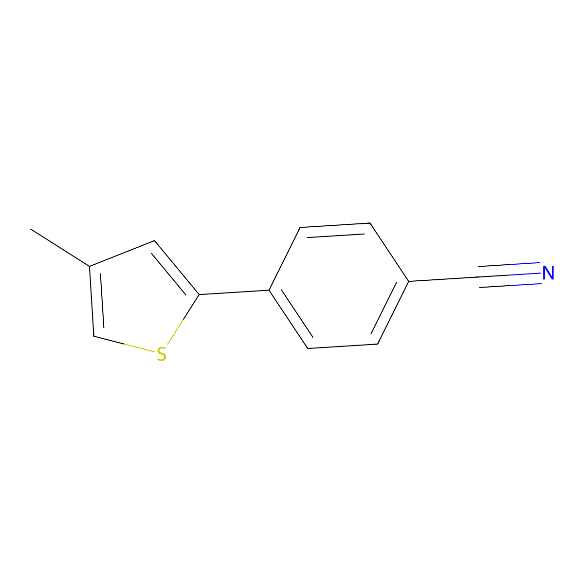4-(4-Methyl-2-thienyl)benzonitrile molecular structure, CAS 1101167-54-7