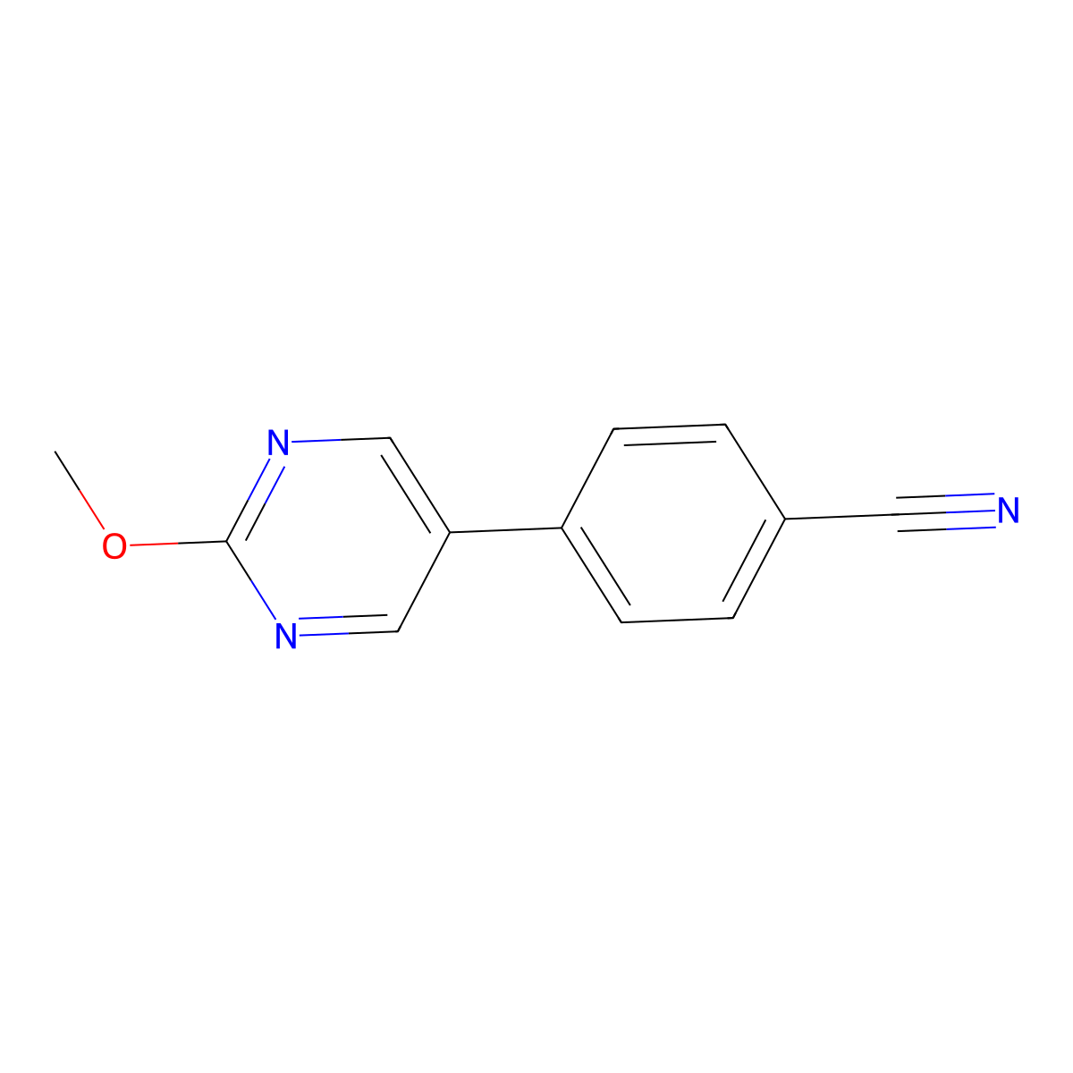 4-(2-Methoxypyrimidin-5-yl)benzonitrile molecular structure, CAS 1101167-60-5