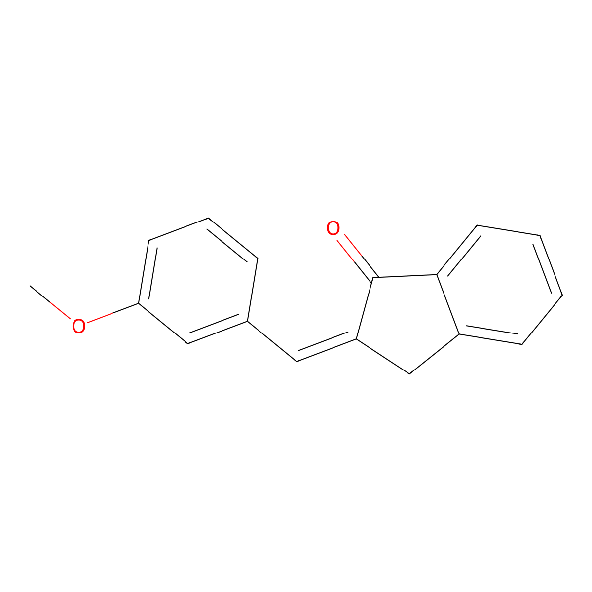 1H-Inden-1-one, 2,3-dihydro-2-[(3-methoxyphenyl)methylene]- molecular structure, CAS 110117-34-5