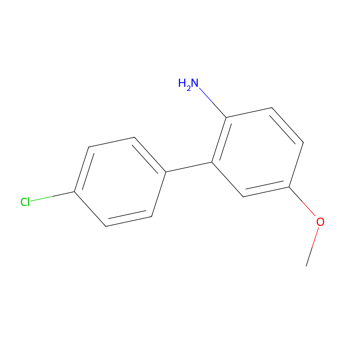 4'-Chloro-5-methoxybiphenyl-2-amine molecular structure, CAS 1101170-84-6