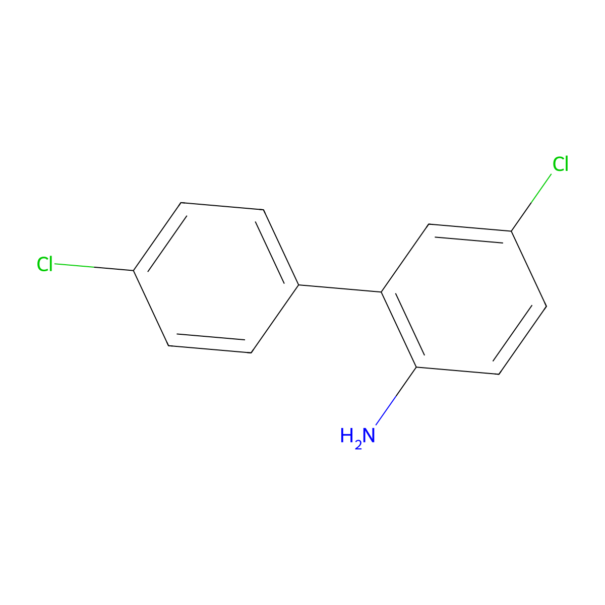 4',5-Dichloro-[1,1'-biphenyl]-2-amine molecular structure, CAS 1101170-85-7