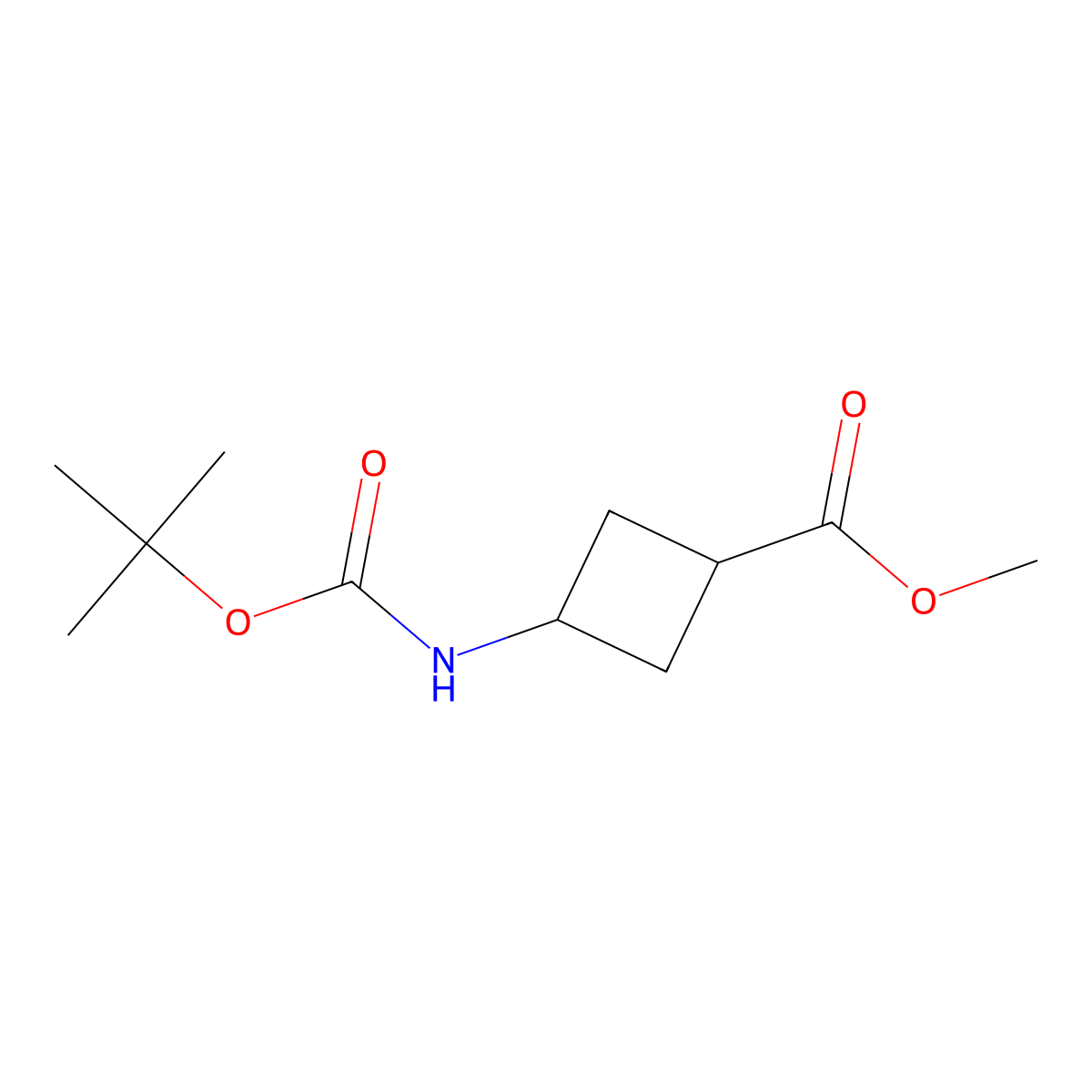 Methyl cis-3-(Boc-amino)cyclobutanecarboxylate molecular structure, CAS 1101173-77-6