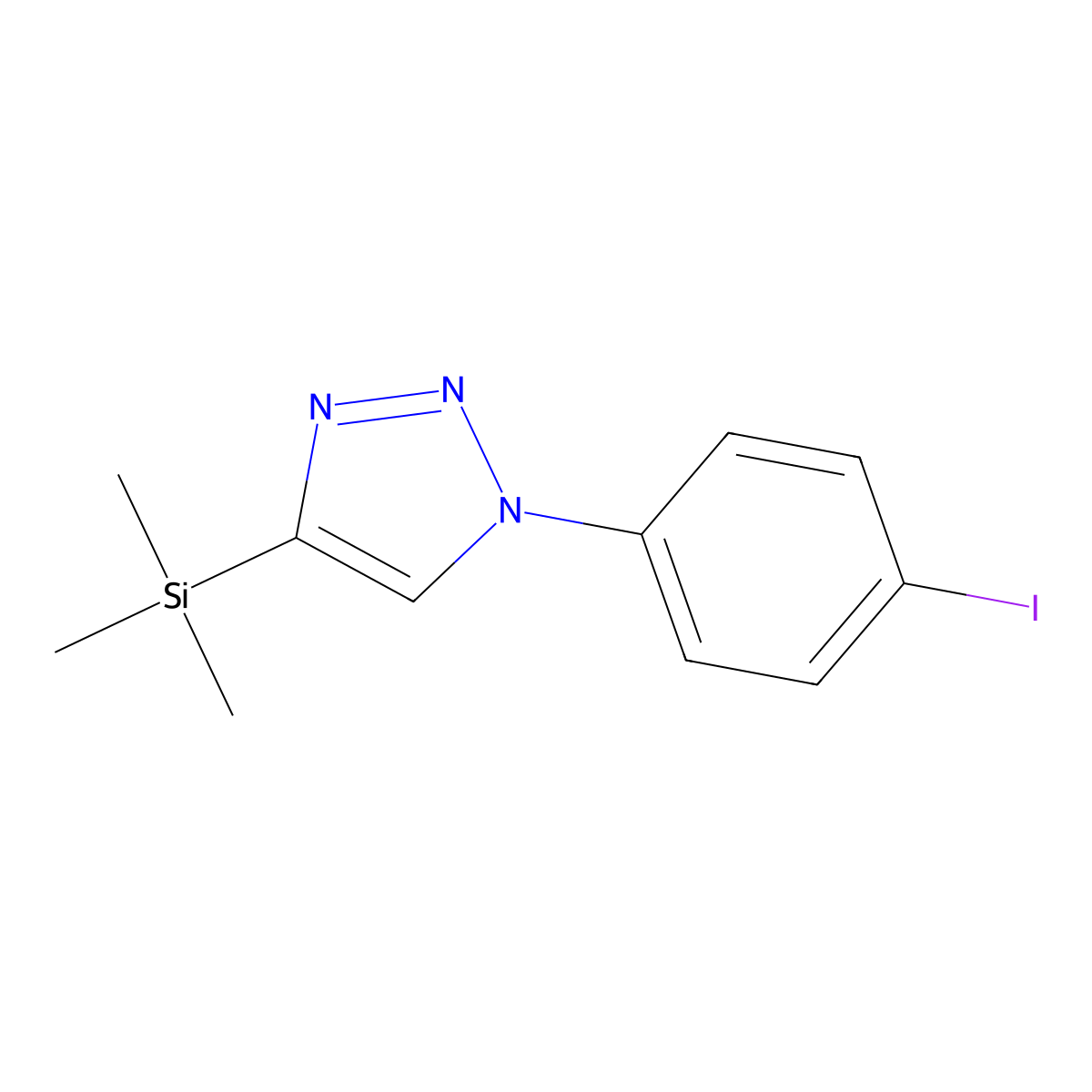 1-(4-iodophenyl)-4-(trimethylsilyl)-1H-1,2,3-triazole molecular structure, CAS 1101173-98-1