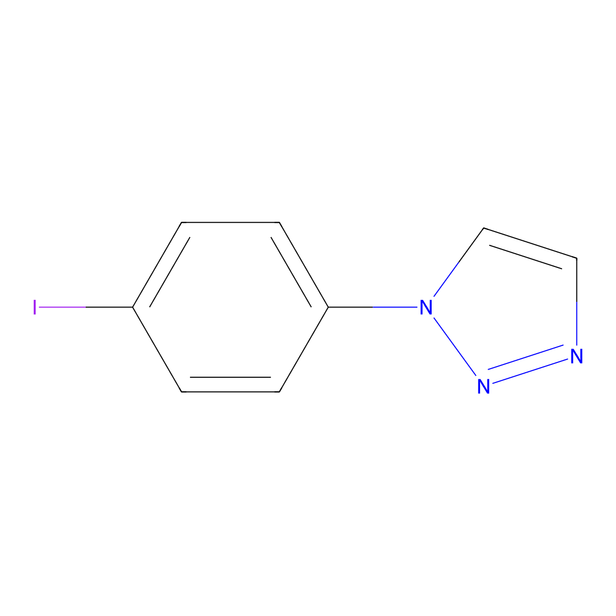 1-(4-iodophenyl)-1H-1,2,3-triazole molecular structure, CAS 1101173-99-2
