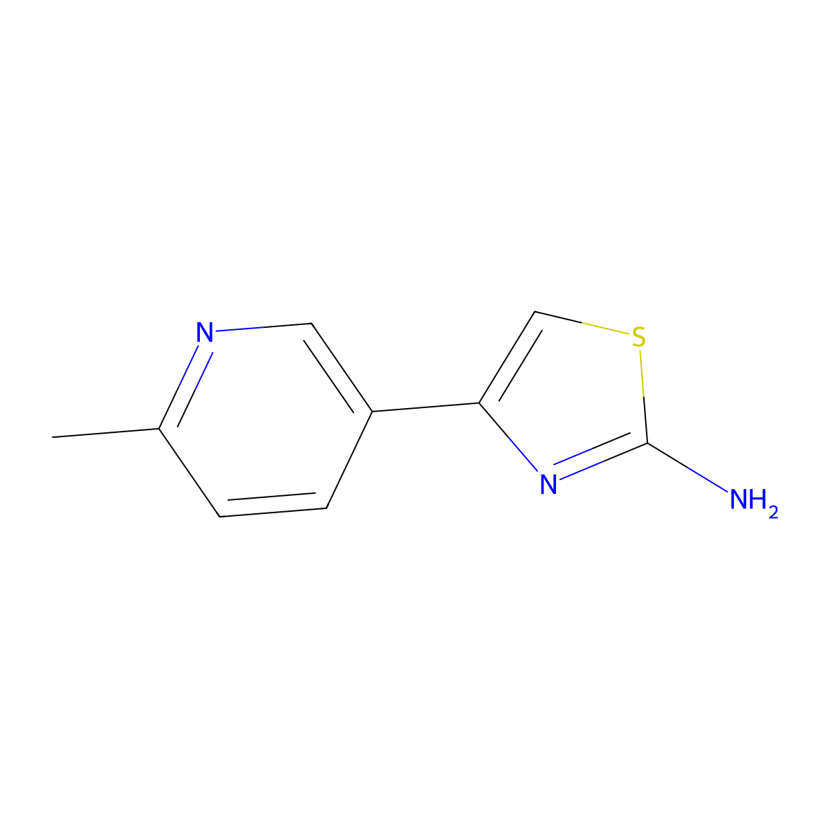 4-(6-Methylpyridin-3-yl)thiazol-2-amine molecular structure, CAS 1101174-24-6